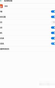 安卓京东应用权限页面的日历开关处于关闭状态,证明已停止继续写入日历提醒