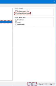 VMware Workstation Guest Isolation 设置中 Enable copy and paste 与 OK 保存按钮