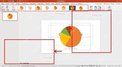 PowerPoint 饼图旁边的数据表,用于替换分类名称和数值