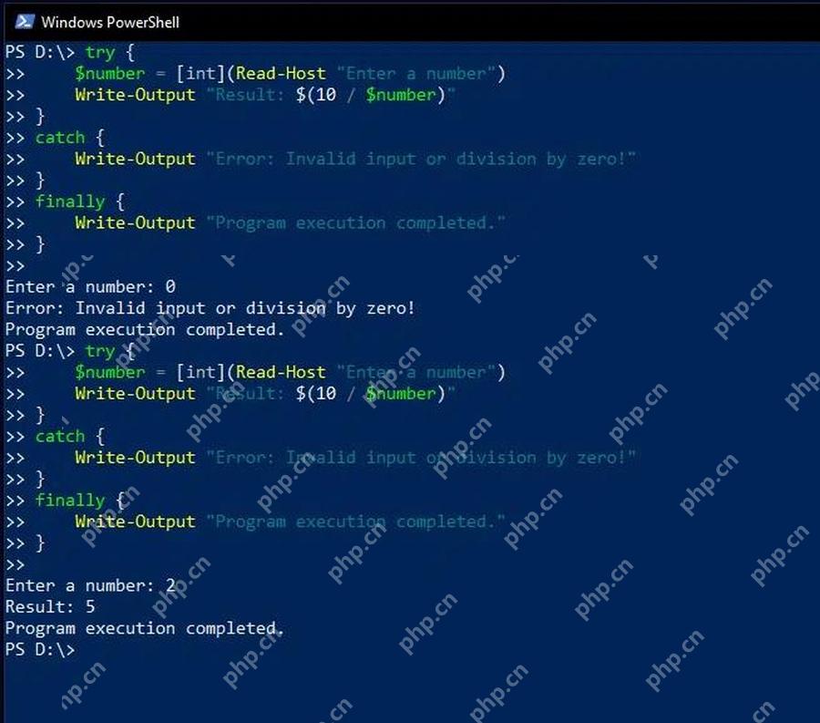 Win11怎么用PowerShell捕获命令错误_Try和Catch处理方法 - php中文网