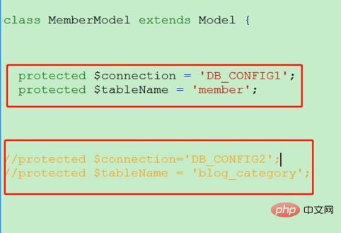 So wechseln Sie die Datenbank im thinkphp323-Modell