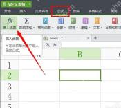 WPS表格公式选项卡中的插入函数按钮和函数分类入口
