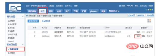 phpcms パスワードを忘れた場合はどうすればよいですか?