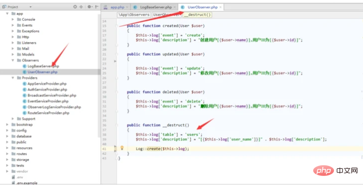 Explication détaillée de deux méthodes dévénements du modèle Laravel