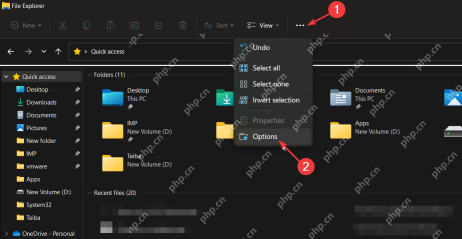 win11怎么关闭快速访问_win11快速访问关闭教程 - php中文网