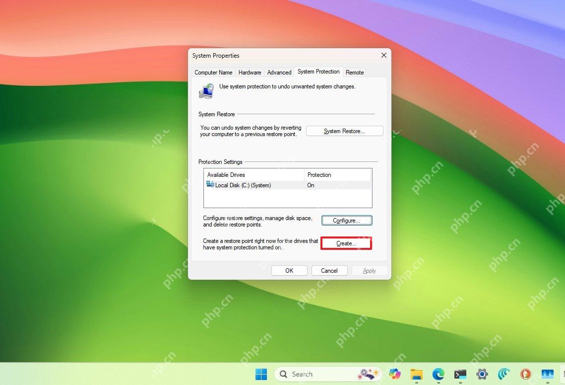 win11怎么开启系统保护_win11系统保护启用步骤 - php中文网