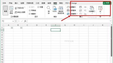 Excel 视图选项卡中的缩放组,包含缩放和100%等按钮