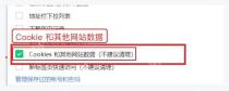 360安全浏览器清除上网痕迹窗口中的 Cookie 和其他网站数据选项