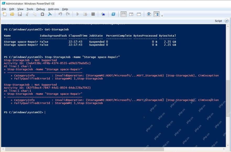 Win11怎么查看存储空间修复任务进度_后台存储作业状态查询 - php中文网