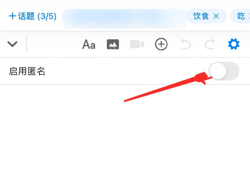 知乎提问页面底部设置里的启用匿名选项