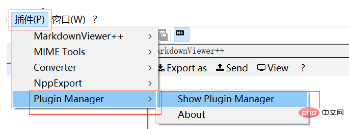 notepad markdown plugin manager