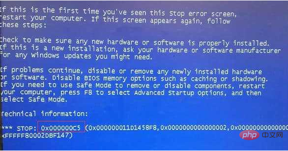 How to solve the blue screen code 0x00000c5 in win7