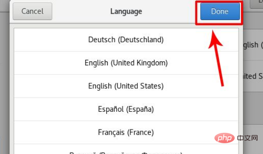 Wo kann man die Sprache in Centos auswählen?