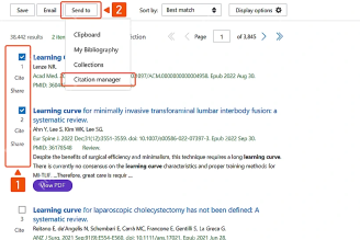 PubMed 通过 Send to 将所选文献发送到 Citation manager
