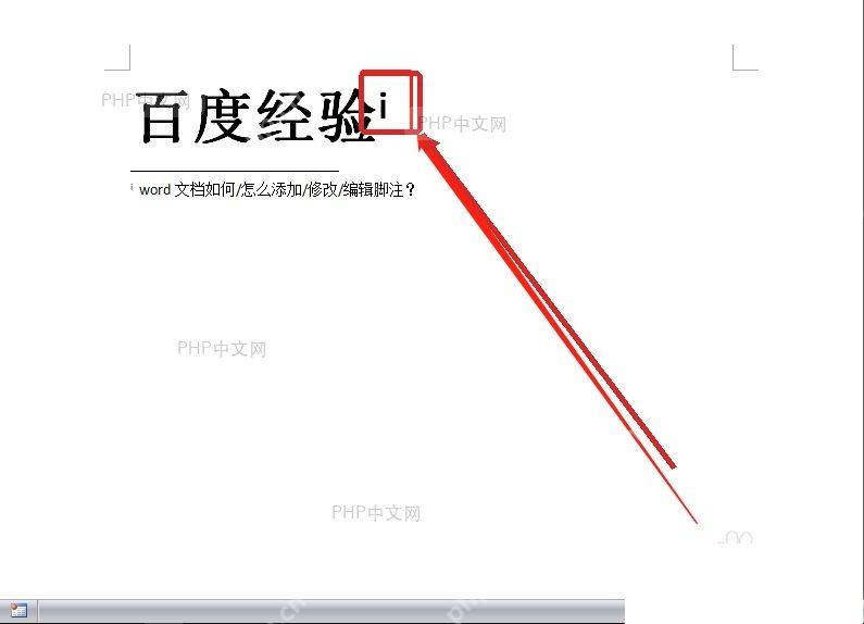 Word 将光标放到需要插入尾注的位置