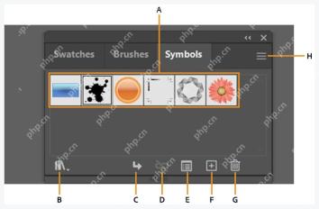 Illustrator Symbols 面板中查看和复用已有符号