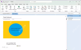 OneNote 页面中粘贴出的 OCR 文本结果