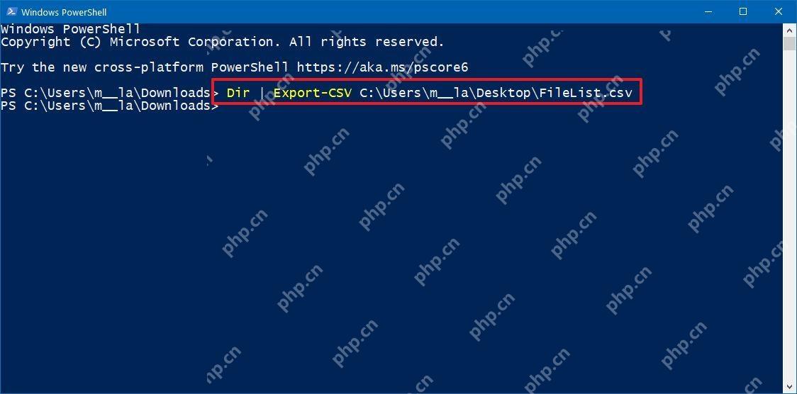 Win11怎么用PowerShell把表格导出为CSV_列选择与编码设置 - php中文网