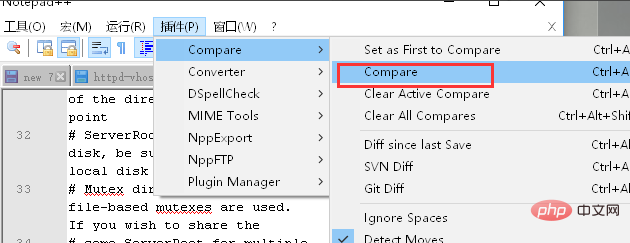 How to compare notepad