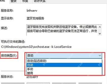 服务属性中调整启动类型为手动或禁用