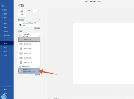 Word 打印预览中检查图片是否铺满页面