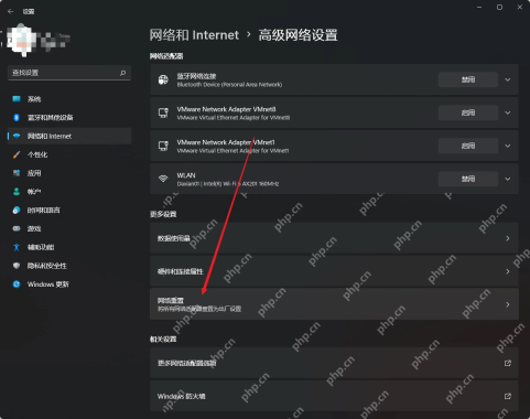 Win11 高级网络设置查看无线适配器启用状态