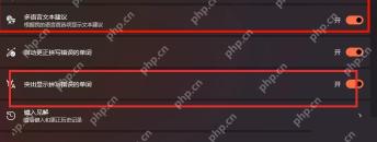 Win11 输入设置中关闭物理键盘文本建议