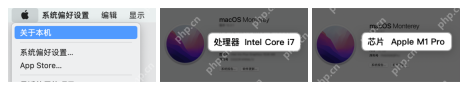 macOS 关于本机页面查看 Intel 处理器和 Apple 芯片信息