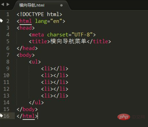 So führen Sie eine horizontale HTML-Navigation durch