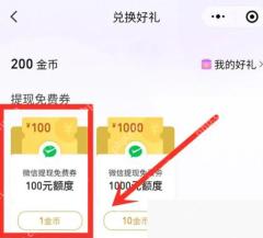 微信支付免费提现券兑换页面