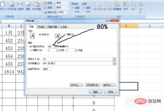 How to set excel zoom printing