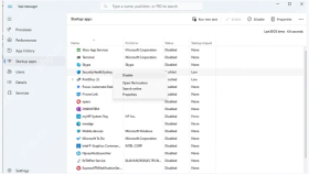 Windows 11 任务管理器启动应用页 - Everything怎么关闭开机启动 - php中文网