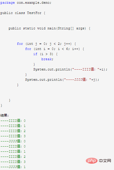 How to get out of for loop in java