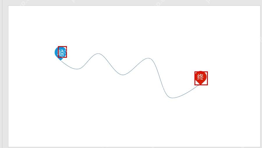 PowerPoint页面中放置Logo并规划路径起点终点