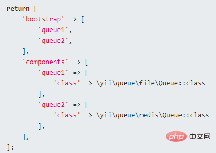 Execute multiple queues using yii2-query