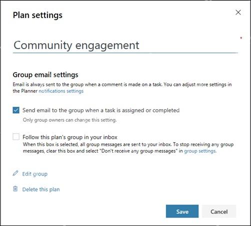 Microsoft Planner开启任务邮件提醒