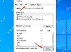 Win10 文件夹属性安全页进入高级权限设置查看所有者