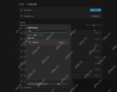 Win11 可选功能页面安装无线显示器组件