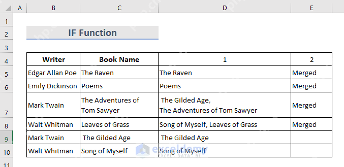 Excel按相同条件把多条数据合并到一个单元格