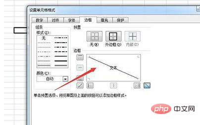 Comment faire une barre oblique dans Excel