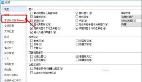 WPS 选项窗口左侧常规与保存分类,服务于切换保存设置步骤