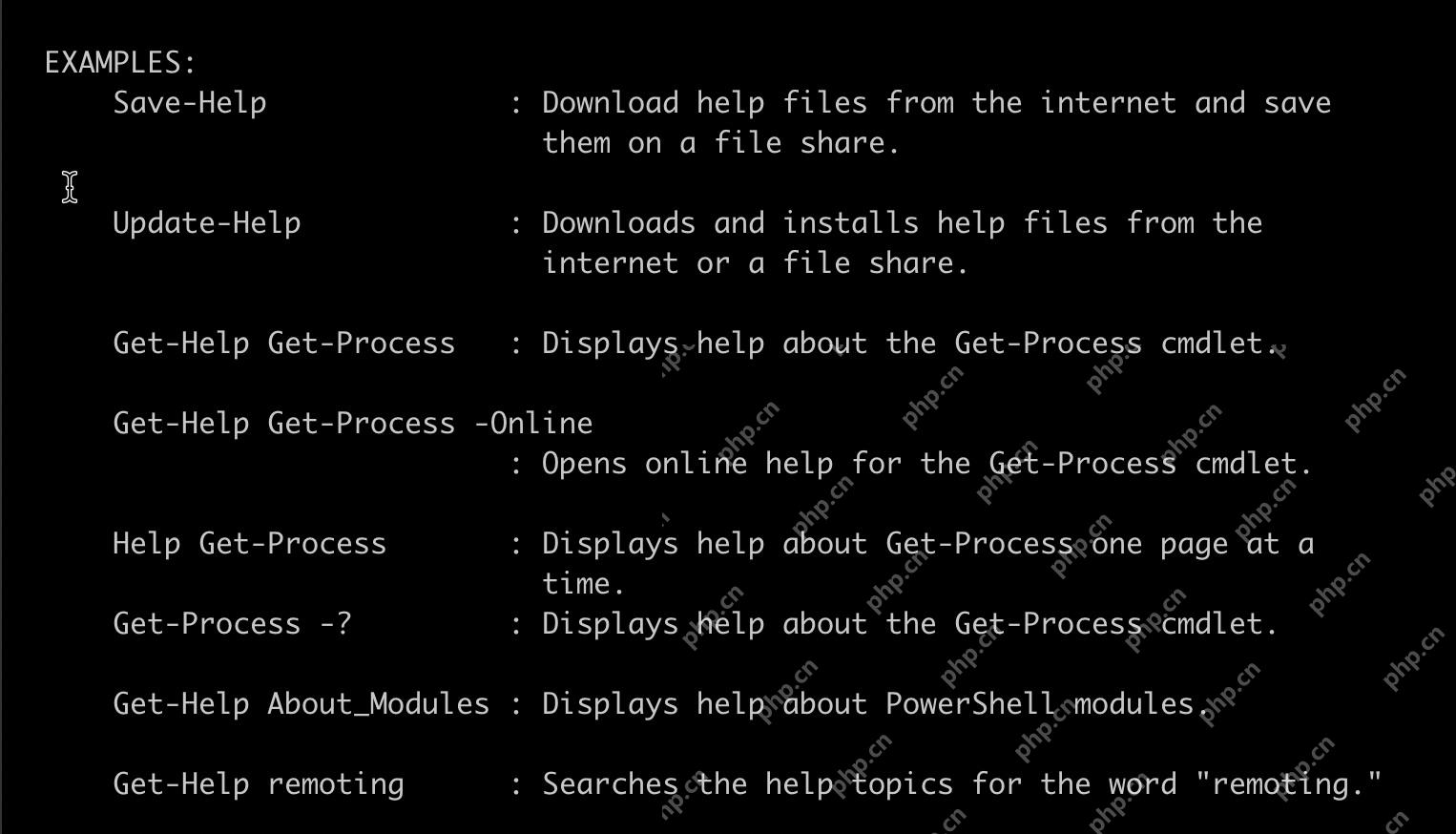 Win11怎么查看PowerShell模块的命令帮助_离线帮助更新方法 - php中文网