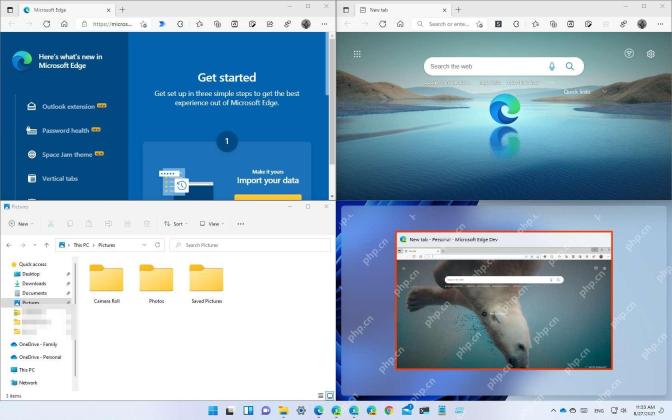 win11怎么使用分屏布局_win11窗口贴靠布局操作指南 - php中文网