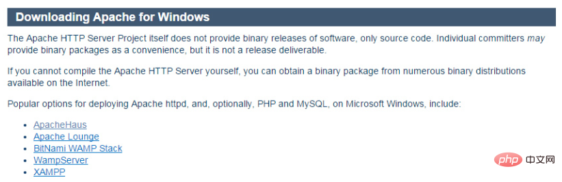 php7 安裝指南(windows)之apache安裝（一）
