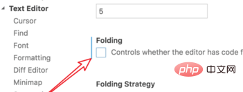 How to enable folding code function in vscode
