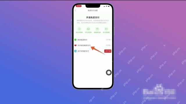 拼多多免密支付设置里的多多钱包免密支付入口