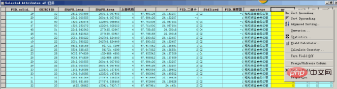 arcgis 속성 테이블 일괄 할당