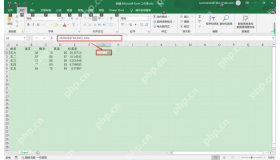 Excel 公式栏输入 RANDBETWEEN 函数并生成随机数结果