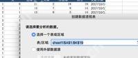Excel 插入数据透视表窗口中确认源数据区域和放置位置