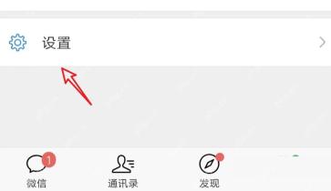微信中文界面:从微信我的页面进入设置
